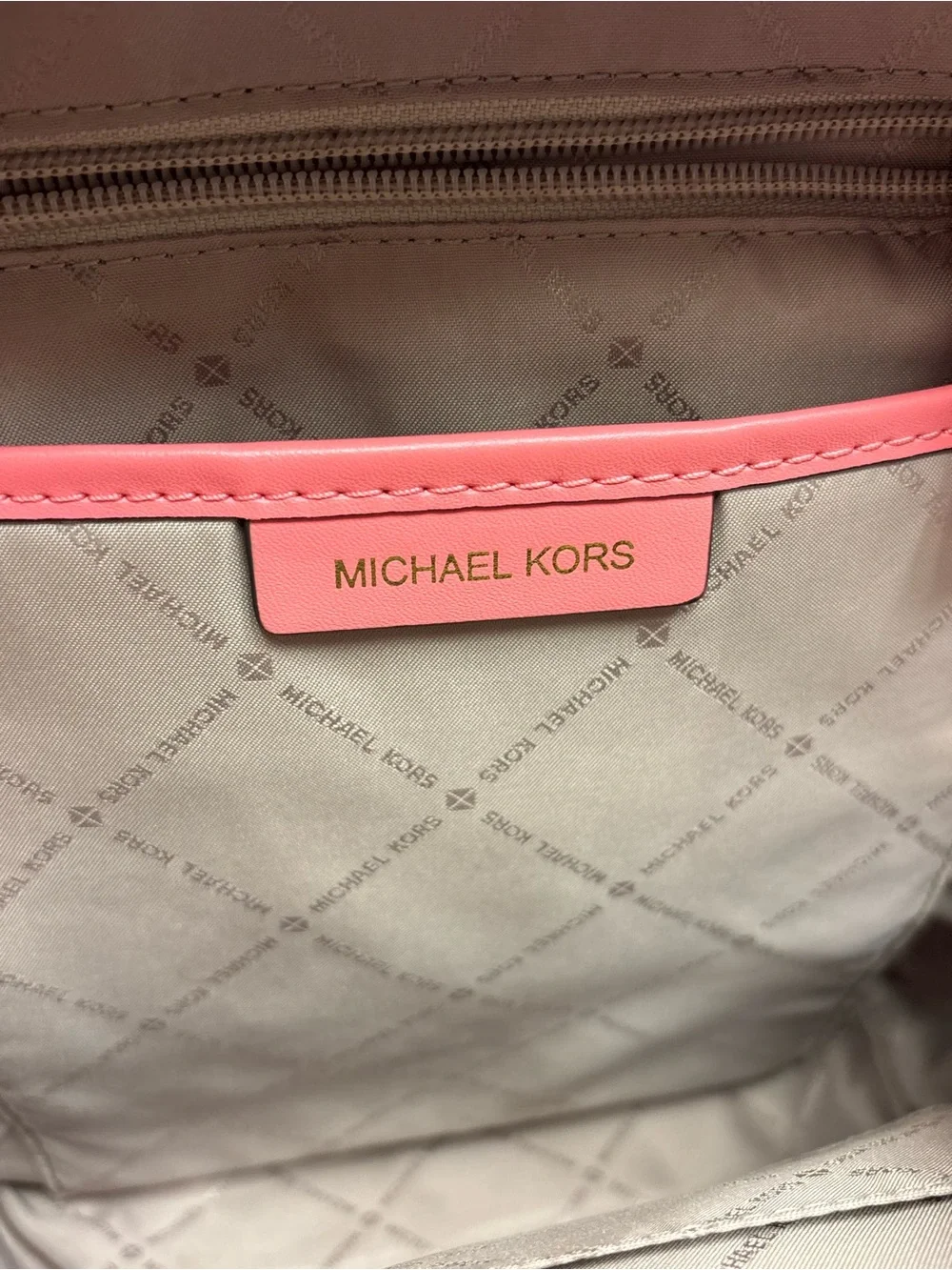 Michael Kors Jet Set Mini Backpack Pink Pebbled Saffino Leather Gold Hardware